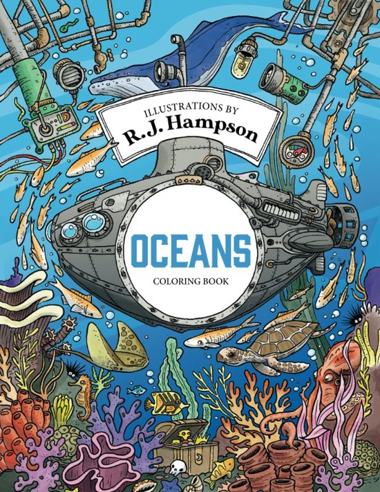 Oceans Coloring Book - R.J. Hampson - Kleurboek voor volwassenen | bol