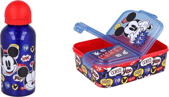 Safta Mickey Mouse Lunchbox - Blaue Brotdose Für Schule & Freizeit