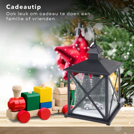 Cheqo® Kerstlantaarn met Kerstdorp Kerstdecoratie Lantaarn