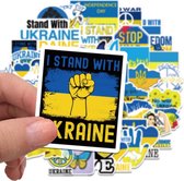 I stand with Ukraine stickers - Support Oekraïne stickers - 50 stickers voor laptop, muur, deur, koffer, schriften, etc.