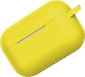 Hoes Geschikt voor Airpods Pro Hoesje Cover Silicone Case Hoes - Geel
