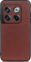 Mobigear Hoesje geschikt voor OnePlus 10T Telefoonhoesje Hardcase | Mobigear Excellent Backcover | 10T Case | Back Cover - Bruin