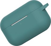 Hoes Geschikt voor AirPods Pro 2 Hoesje Cover Silicone Case Hoes - Donkergroen