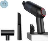 Bol.com Kruimeldief - Auto Stofzuiger - Hand Stofzuiger - Draadloos - 3 Opzetstukken - USB Oplaadbaar - Zwart aanbieding