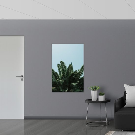 WallClassics - Drapeau - Sommet de Palmier - 80x120 cm Photo sur Drapeau Polyester