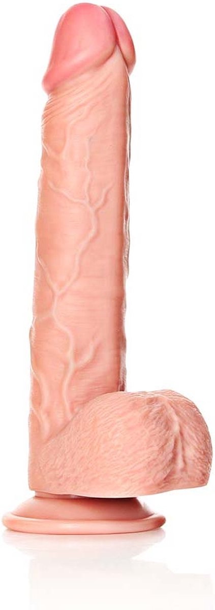 Goedkoopste Dildo with Balls and Suction Cup - 11''/ 28 cm