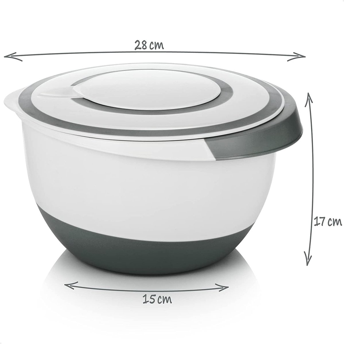TolleTour Bol Mélangeur 5 Pièces Avec Couvercle Bol 16-24 Cm Ensemble De Bols En Acier