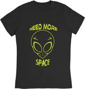 Cannabis T-Shirt - Alien Needs More Space - Wiet Weed Marijuana Olie Grinder Zaad 420 - Maat L