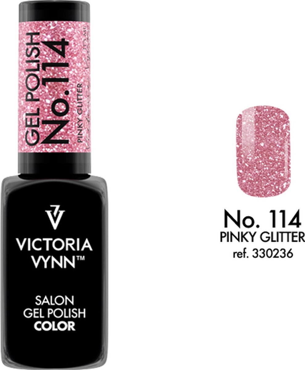 Goedkoopste Victoria Vynn – Salon Gelpolish 114 Pinky Glitter - roze glitter gel polish - gellak - glitters - nagels - nagelverzorging - nagelstyliste - uv / led - nagelstylist - callance