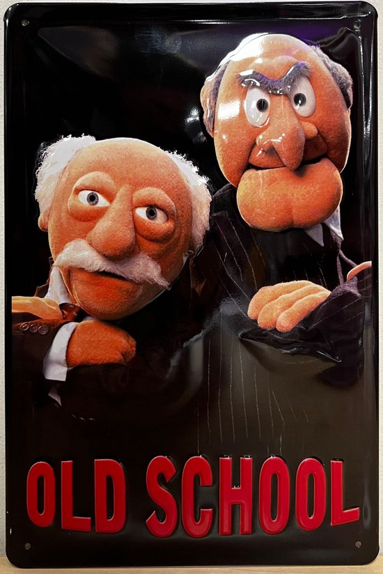 Statler en Waldorf Muppets Reclamebord van metaal 30 x 20 cm GEBOLD BORD MET RELIEF METALEN-WANDBORD - MUURPLAAT - VINTAGE - RETRO - HORECA- WANDDECORATIE -TEKSTBORD - DECORATIEBORD - RECLAMEPLAAT - WANDPLAAT - NOSTALGIE -CAFE- BAR -MANCAVE- KROEG