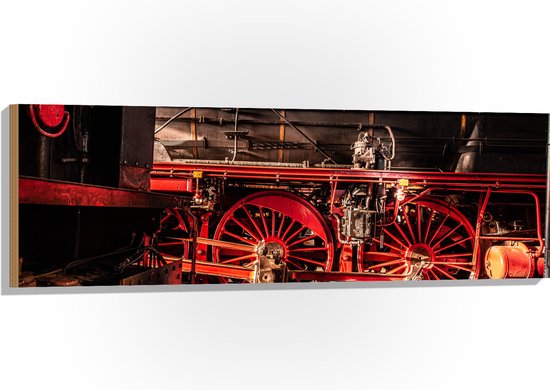 WallClassics - Bois - Unité de train de pièces en usine - 120x40 cm - 12 mm d'épaisseur - Photo sur bois (avec système d'accrochage)