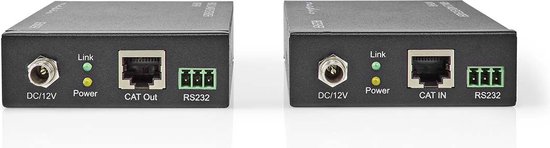 Nedis VREP3480AT, Émetteur et récepteur AV, 60 m, Avec fil, Anthracite