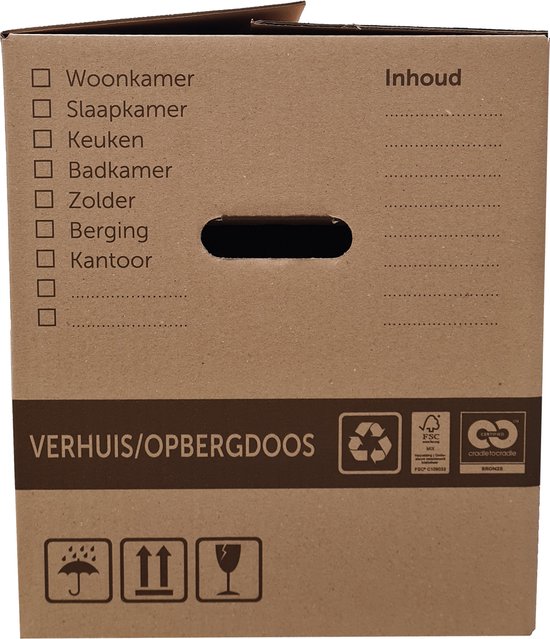 Verhuisdozen - 40 stuks - 57 Liter - Autolock Verhuisdoos - Zelfsluitend - Stevig - Geen tape nodig - 40kg laadvermogen