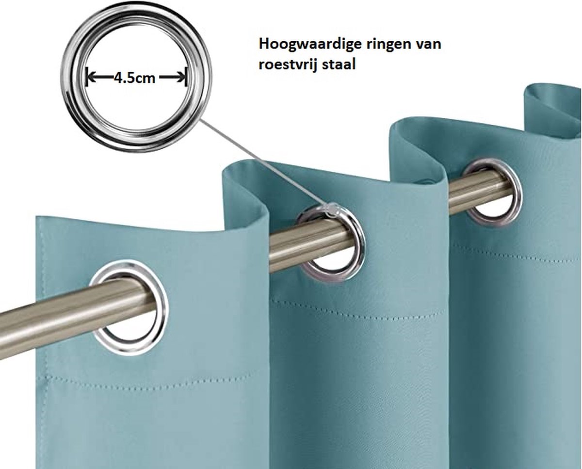 Light Guard gordijn kant en klaar verduisterend isolerend met ringen