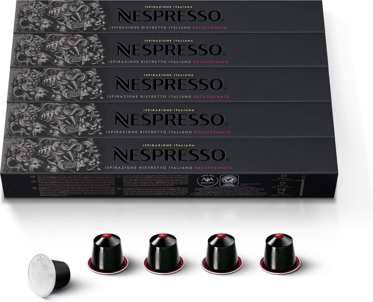 Nespresso - Inspirazione Ristretto italiano Decaf - Nespresso Cups - 200 Stuks