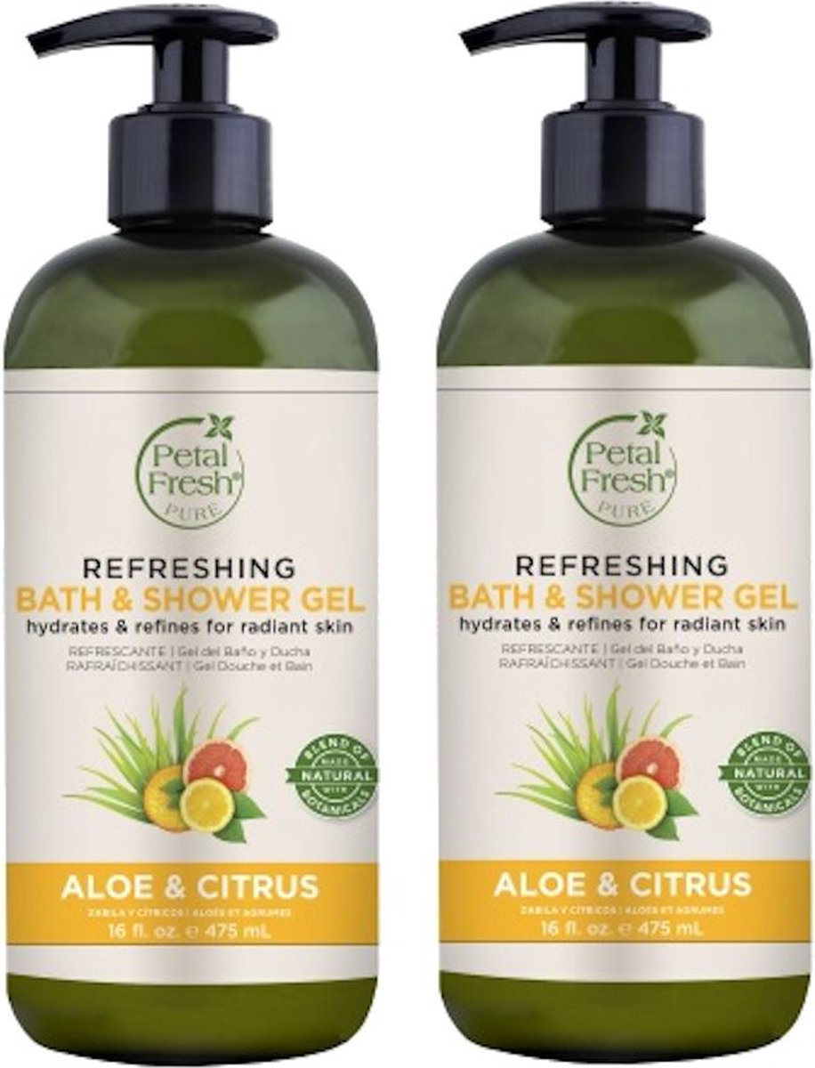 PETAL FRESH - Bath & Shower Gel Aloe & Citrus - 2 Pak