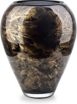Vaas Zwart Marmer, Hoogte 33 cm