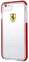 Ferrari Shockproof Back Cover - Geschikt voor Apple iPhone 5/5S/SE(1e gen.) - Transparant/Rood