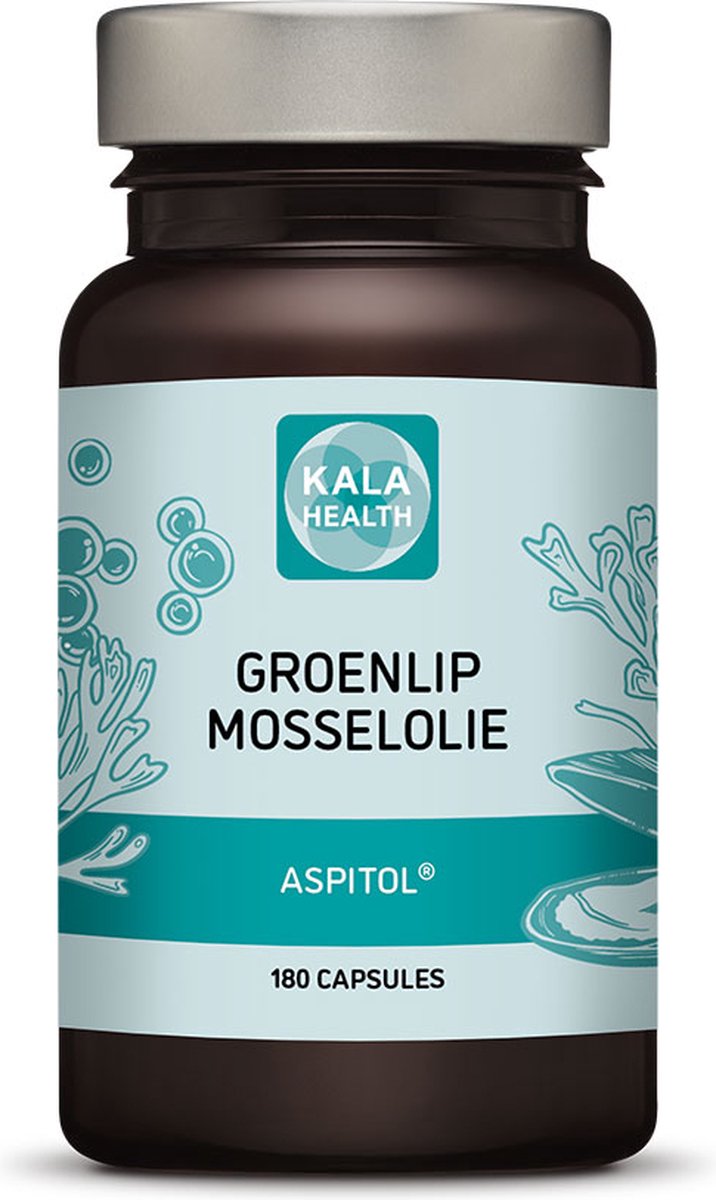 Goedkoopste Groenlipmosselolie - 180 Capsules - Aspitol® - Rijk aan Omega-3 Vetzuren - Kala Health