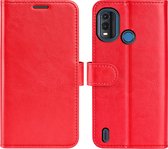 Nokia G11 Plus Hoesje - MobyDefend Wallet Book Case (Sluiting Achterkant) - Rood - GSM Hoesje - Telefoonhoesje Geschikt Voor Nokia G11 Plus