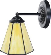 Art Deco Trade - Tiffany wandlamp zwart met Narcissus