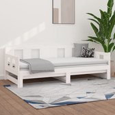 Prolenta Premium - Slaapbank uitschuifbaar massief grenenhout wit 2x(80x200) cm