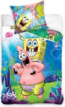 SpongeBob Dekbedovertrek Fun With Patrick 140 X 200 Cm Katoen 65 x 65 cm