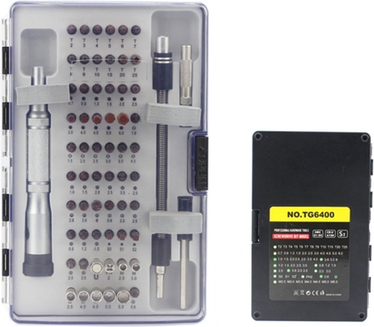 Let op type!! JIAFA 64 in 1 Portable Professional Screwdriver Repair Open Tool Kits