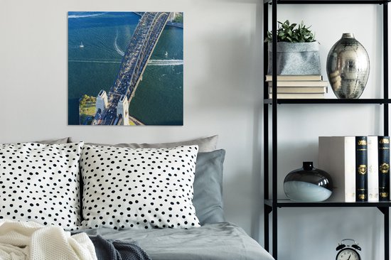 Vue sur le Sydney Harbour Bridge en Australie toile 2cm 50x50 cm - Tirage photo sur toile (Décoration murale salon / chambre)