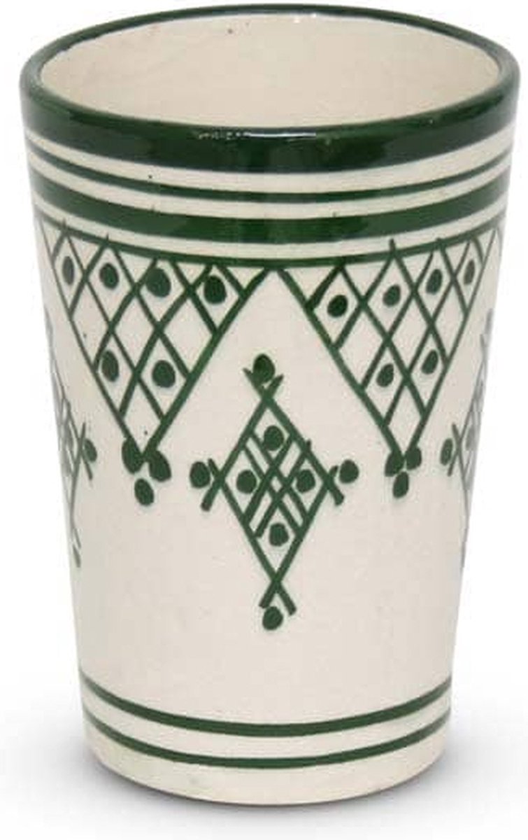 Goedkoopste Safaary - Marokkaanse Beker Groen Zerbia Ø 8 x 12cm