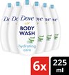 Dove Hydrating Care Nourishing Douchecrème - 6 x 225 ml - Voordeelverpakking