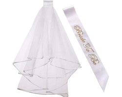 Bride to be set - Vrijgezellenfeest Vrouw Accessoire - Sjerp Sluier