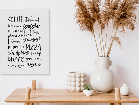 Toile Peinture Cuisine - Citations - Nourriture - 30x40 cm - Décoration murale