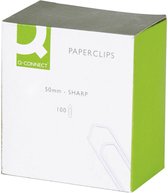 Q-CONNECT papierklemmen, 50 mm, doos van 100 stuks 10 stuks