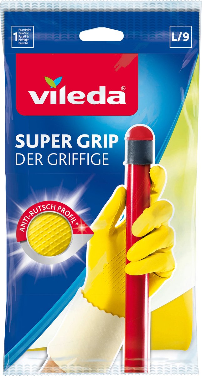 Goedkoopste Vileda Handschoenen The Grip (maat L), 1 stuk
