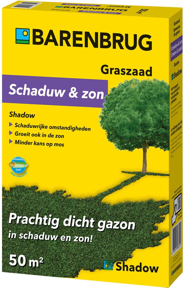 Barenbrug graszaad Shadow gecoat - Voor in de schaduw en zon - 2kg tot 100m²