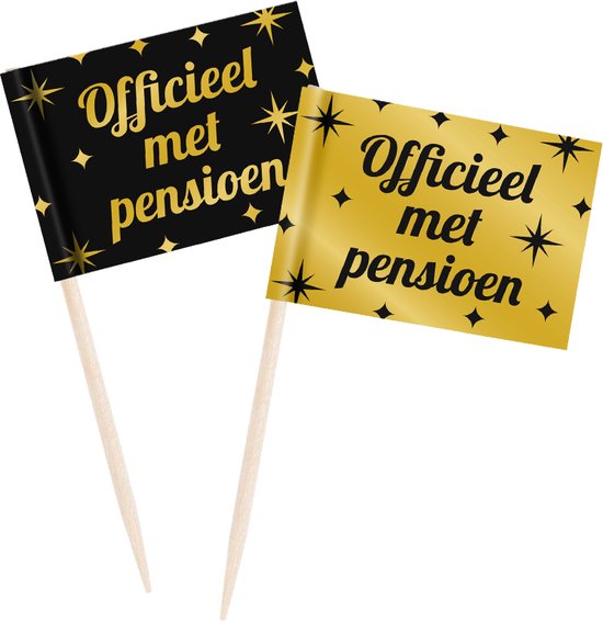 Tiges de cocktail Pension noir-or