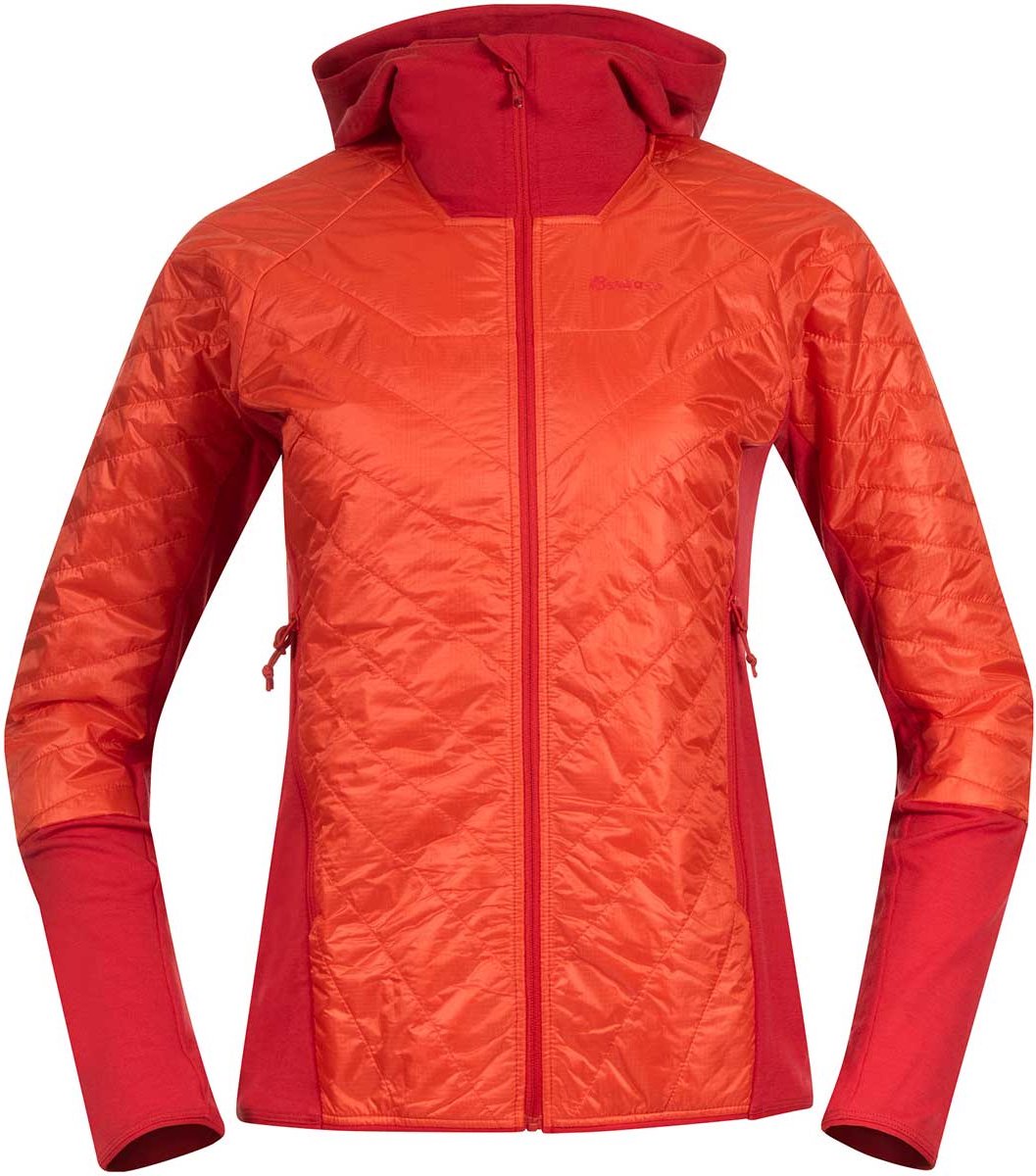 Bergans Cecilie Light Insulated Hybrid - Energy red-red leaf - Maat S