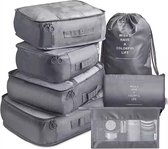 Travelistic Packing Cubes Set 7-delig - Organizer voor koffer en backpack - Grijs