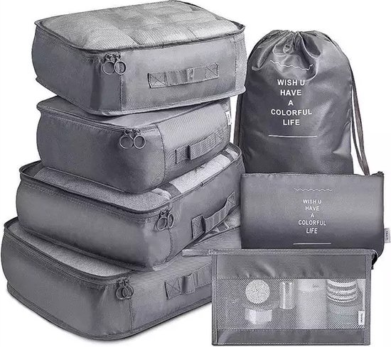 Travelistic Packing Cubes Set 7-delig - Organizer voor koffer en backpack -...