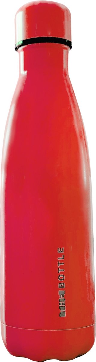 THEBOTTLE Drinkfles / Bidon / Waterfles / Thermosfles – Voor warme en koude dranken - RVS - Neon - 500 ml – Oranje