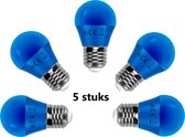 G45 kogellamp 5 stuks | E27 LED lamp 4W=30W gloeilamp | blauw licht