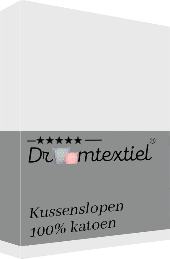 Droomtextiel Hotelkwaliteit Kussenslopen - Wit - Set van 2 Stuks 60x70cm - 100% Hoogwaardige Katoen - Droomtextiel