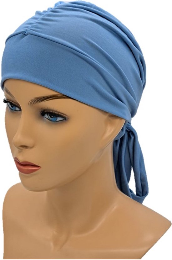 Johnson Headwear® - Bonnet chimio Wrap - Bonnet chimio - Lorenzo - Bleu clair - Bonnet femme - Bonnet chimio - Bonnet - Bonnet - Couvre-chef - Bonnet d'été