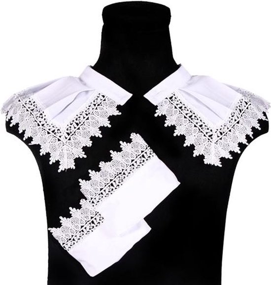 Pieten Kraag + Manchetten Wit Deluxe