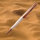 Swarovski Stijl Pen Roze-Goud | Elegante Moderne Metalen Pen met Swarovski Kristallen | 500+ Diamanten | Blauwe inkt