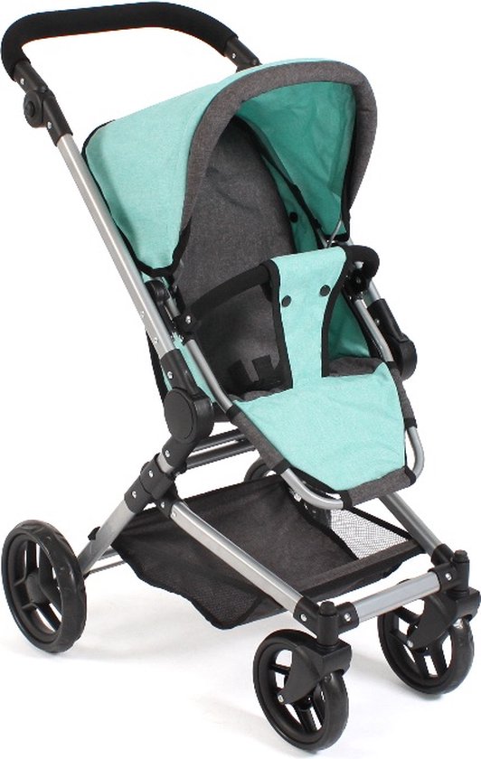 Bayer Chic 2000 – Poussette Combinée 3 En 1 – Landau, Nacelle, Siège Auto – Anthracite/menthe