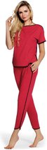 DeLafense | Judith | pyjamaset rood- viscose | korting | XXL