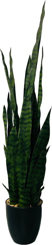 HEM Sanseviera / Plante artificielle de Sanseviera - Plante artificielle réaliste pour l'intérieur - en pot - vert 92 cm - indiscernable de la vraie