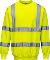 B303 - Hi-Vis Sweatshirt Geel met relflectie strepen Maat 2XL